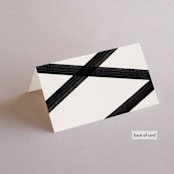 "Inky" - Place Cards in Onyx by Inkblot Design - Folded Back of Card