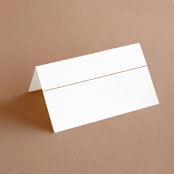 "Modern Ticket" - Place Cards in Rust by Alethea and Ruth - Blank front