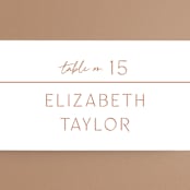 "Modern Ticket" - Place Cards in Rust by Alethea and Ruth - Detail