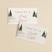"Into the Forest" - Place Cards in Cream by Alethea and Ruth - Front with Free Guest Printing