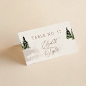 "Into the Forest" - Place Cards in Cream by Alethea and Ruth - Folded with Free Guest Printing