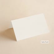 "Into the Forest" - Place Cards in Cream by Alethea and Ruth - Folded Back of Card