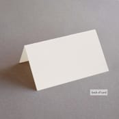 "Center Crest" - Place Cards in Sweet Potato by Alethea and Ruth - Folded Back of Card