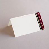 "Holiday Tartan" - Place Cards in Cranberry by Erin Deegan - Blank front