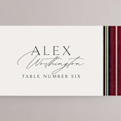 "Holiday Tartan" - Place Cards in Cranberry by Erin Deegan - Detail