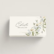 "Fleur" - Place Cards in Lily by Everett Paper Goods - Folded with Free Guest Printing