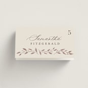 "Delicate monogram" - Place Cards in Ecru by Hooray Creative - Folded with Free Guest Printing