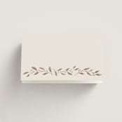 "Delicate monogram" - Place Cards in Ecru by Hooray Creative - Blank front