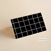 "Perfect Balance" - Place Cards in Onyx by Lauren Chism - Folded Back of Card