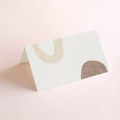 "Minimalist Shapes" - Place Cards in Natural by Heather Cairl - Blank front