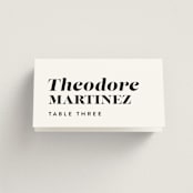 "Make it official" - Place Cards in Panda by Lea Delaveris - Folded with Free Guest Printing
