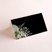 "A Wedding in the Garden" - Place Cards in Charcoal by Chris Griffith - Blank front