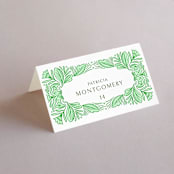 "Ornate" - Place Cards in Sage by Jen Owens - Folded with Free Guest Printing