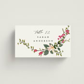 "Forest Flowers" - Place Cards in Tropical by Susan Moyal - Front with Free Guest Printing