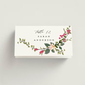 "Forest Flowers" - Place Cards in Tropical by Susan Moyal - Folded with Free Guest Printing