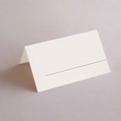 "Violet " - Place Cards in Linen by Kelly Schmidt - Blank front