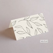 "Violet " - Place Cards in Linen by Kelly Schmidt - Folded Back of Card