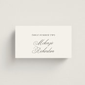 "When I Fall In Love" - Place Cards in Snow Bright by Design Lotus - Front with Free Guest Printing