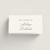 "When I Fall In Love" - Place Cards in Snow Bright by Design Lotus - Folded with Free Guest Printing