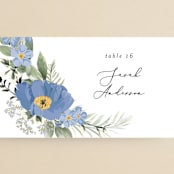 "Botanical Swag" - Place Cards in Periwinkle by Susan Moyal - Detail
