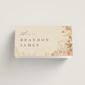 "Falling Foliage" - Place Cards in Stone by Robert and Stella - Folded with Free Guest Printing