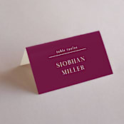 "veranda" - Place Cards in Merlot by Angela Marzuki - Folded with Free Guest Printing