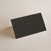 "Arabesque" - Place Cards in Obsidian by Robert and Stella - Blank front