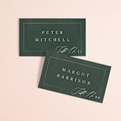 "Lakefront" - Place Cards in Natural by Robert and Stella - Front with Free Guest Printing