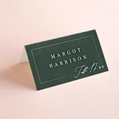 "Lakefront" - Place Cards in Natural by Robert and Stella - Folded with Free Guest Printing