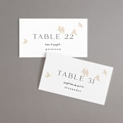 "Soar" - Place Cards in Cream by Phrosné Barwood - Front with Free Guest Printing