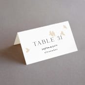 "Soar" - Place Cards in Cream by Phrosné Barwood - Folded with Free Guest Printing