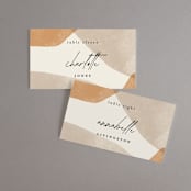 "leaf contour" - Place Cards in Natural by Susan Zinader - Front with Free Guest Printing