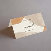 "leaf contour" - Place Cards in Natural by Susan Zinader - Folded with Free Guest Printing