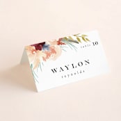"rustic florals" - Place Cards in Garden by Kate Ahn - Folded with Free Guest Printing