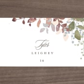 "Wesleyan Hill" - Place Cards in Wildflower by Jennifer Wick - Detail