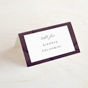 "Petalis" - Place Cards in Velvet by Christie Garcia - Folded with Free Guest Printing