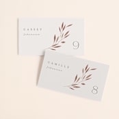 "Lennox" - Place Cards in Harvest by Kristie Kern - Front with Free Guest Printing