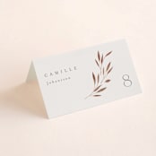 "Lennox" - Place Cards in Harvest by Kristie Kern - Folded with Free Guest Printing