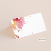 "Stately Florals" - Place Cards in Poppy by Lori Wemple - Folded Back of Card