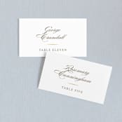 "Valencay" - Place Cards in Silk by chocomocacino - Front with Free Guest Printing