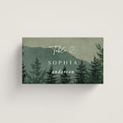 "The Forest" - Place Cards in Jade by Elly - Front with Free Guest Printing