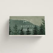 "The Forest" - Place Cards in Jade by Elly - Folded with Free Guest Printing