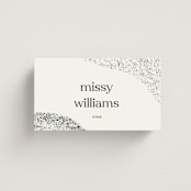 "Memo" - Place Cards in Charcoal by Blustery August - Front with Free Guest Printing