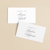 "Pearl" - Place Cards in Chantilly by Jessica Williams - Front with Free Guest Printing
