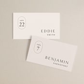 "Everlasting" - Place Cards in Latte by Jennifer Postorino - Front with Free Guest Printing