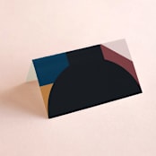 "Abstract Jewels" - Place Cards in Noir by Maria Alou - Blank front