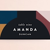 "Abstract Jewels" - Place Cards in Noir by Maria Alou - Detail