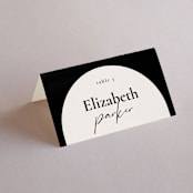 "view to behold" - Place Cards in Onyx by letterfix - Folded with Free Guest Printing