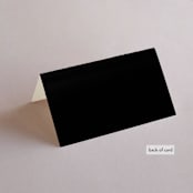 "view to behold" - Place Cards in Onyx by letterfix - Folded Back of Card