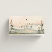 "Every Single Dawn With You" - Place Cards in Forest by Petra Kern - Folded with Free Guest Printing